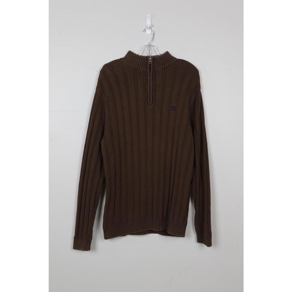 00's Chaps Ribbed Knit Quarter-Zip Sweater